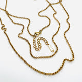 Small Rolo Chain Necklace - Gold Plated Stainless