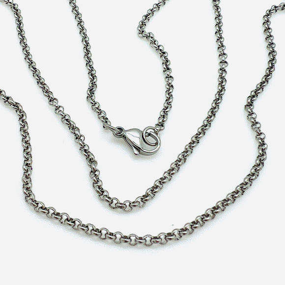 Rolo Chain Necklace - Stainless - 24