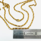 Rectangle Box Chain - Plated Stainless - 19.5"