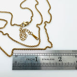 Small Rolo Chain Necklace - Plated Stainless - 17.5"