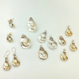 Sterling Silver Oyster Shell Pendants and Earrings