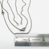 Small Cable Connector Necklace - Stainless - 18"