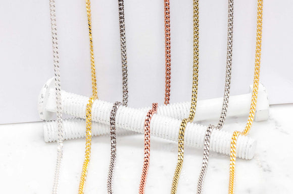Diamond Cut Curb Chain - 4mm - By the Spool - ONLINE ONLY