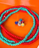 beading kit to make your own jewelry. kit includes supplies to make stretch bracelets with seed beads and glass beads