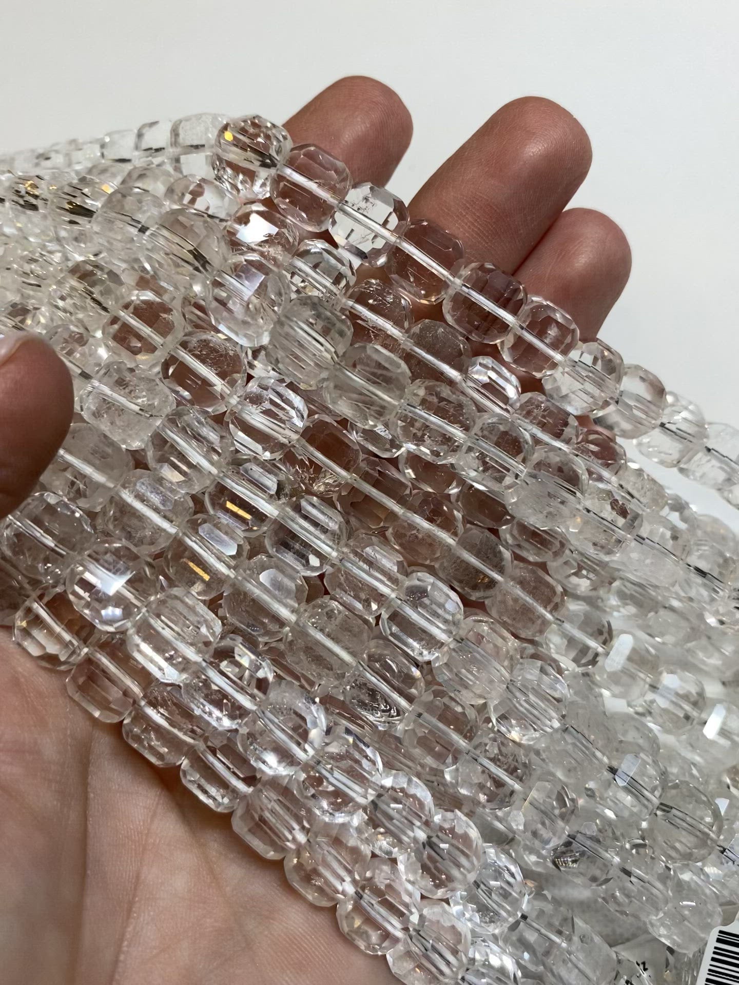 Clear Quartz 8mm Faceted Cubes