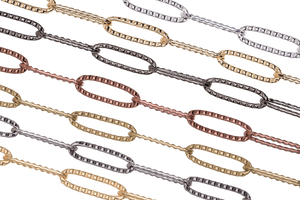 Textured Paperclip Chain - 15x5mm - By the Spool