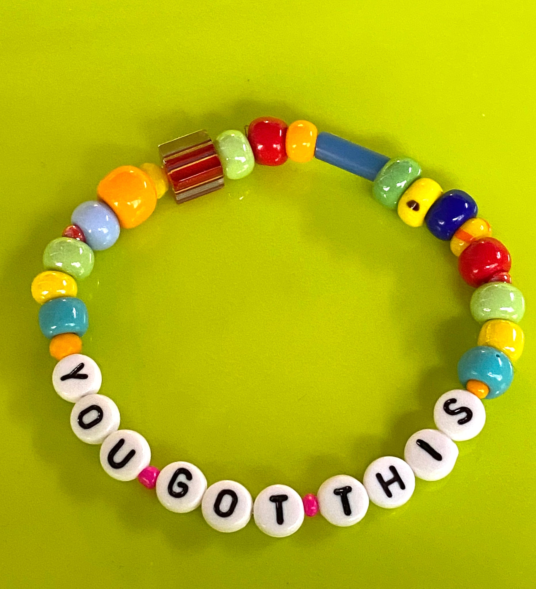 Letter Beads Bracelets Rainbow Color Seed Beads Jewelry Making