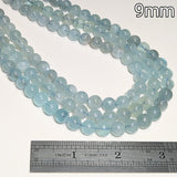 Aquamarine Round Beads