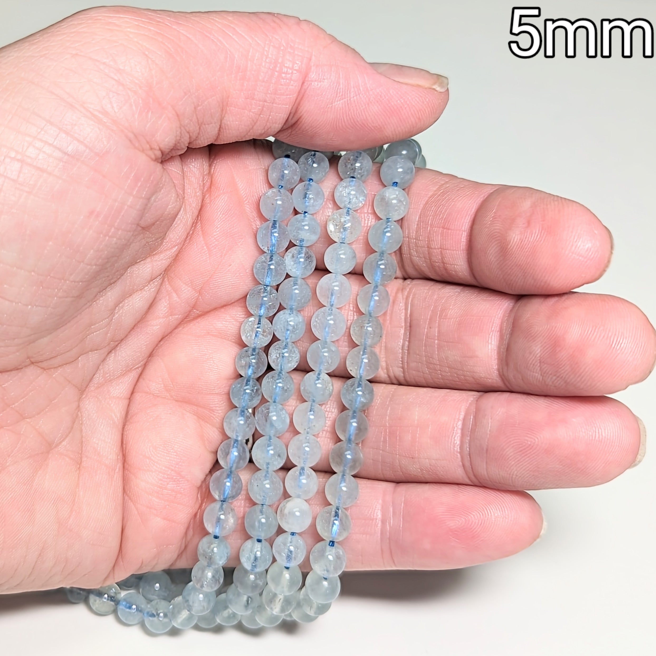 Aquamarine Round Beads