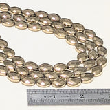 Plated Hematite Faceted Oval  - 14x5mm