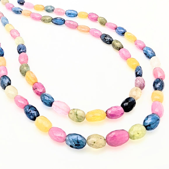 Rainbow Sapphire Faceted Beads