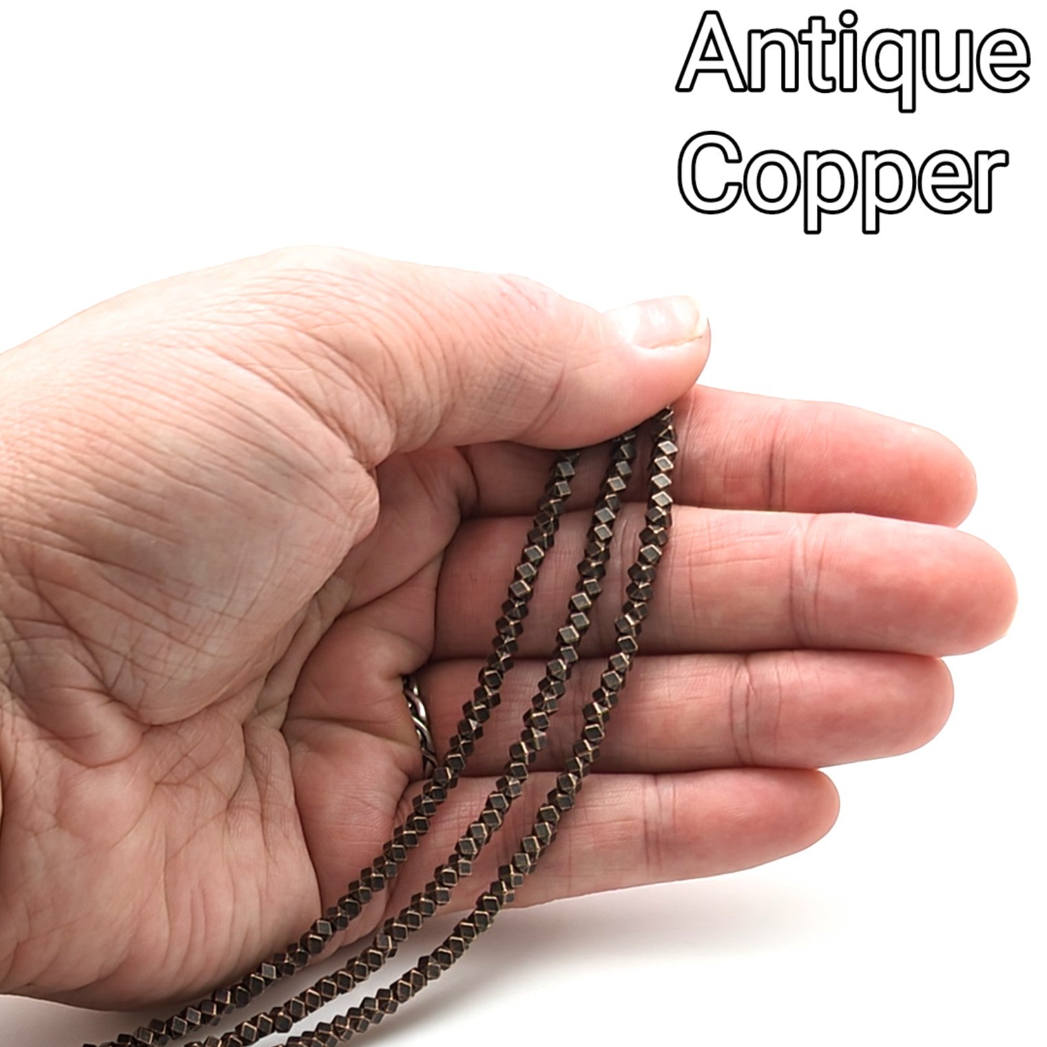 Plated Pewter Faceted Rondelles