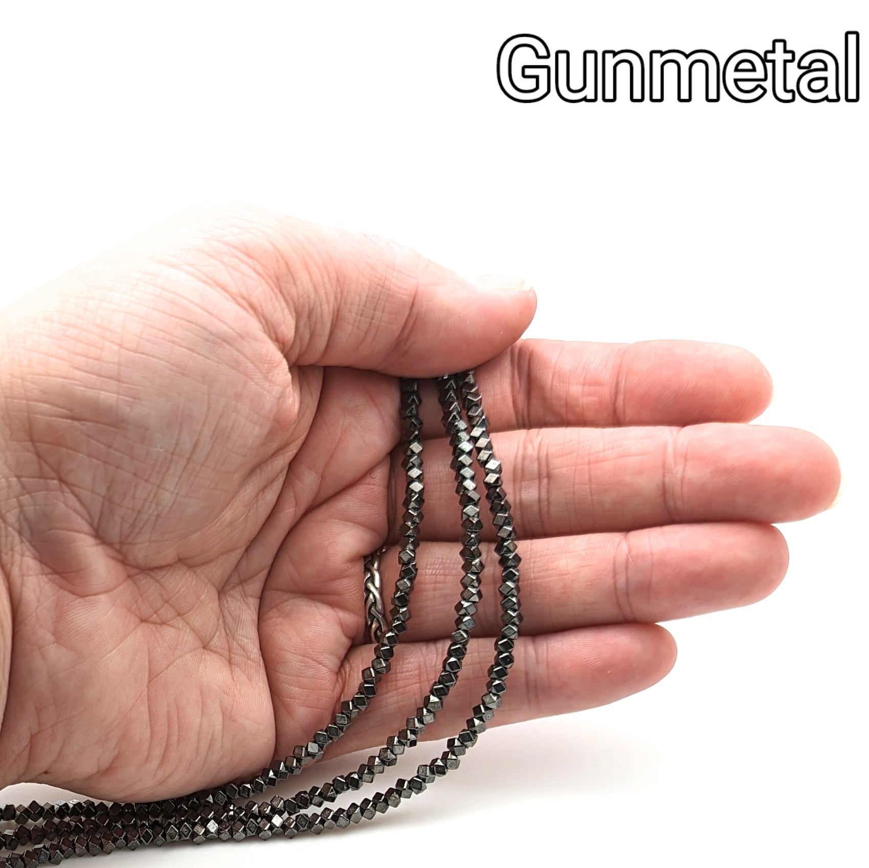 Plated Pewter Faceted Rondelles