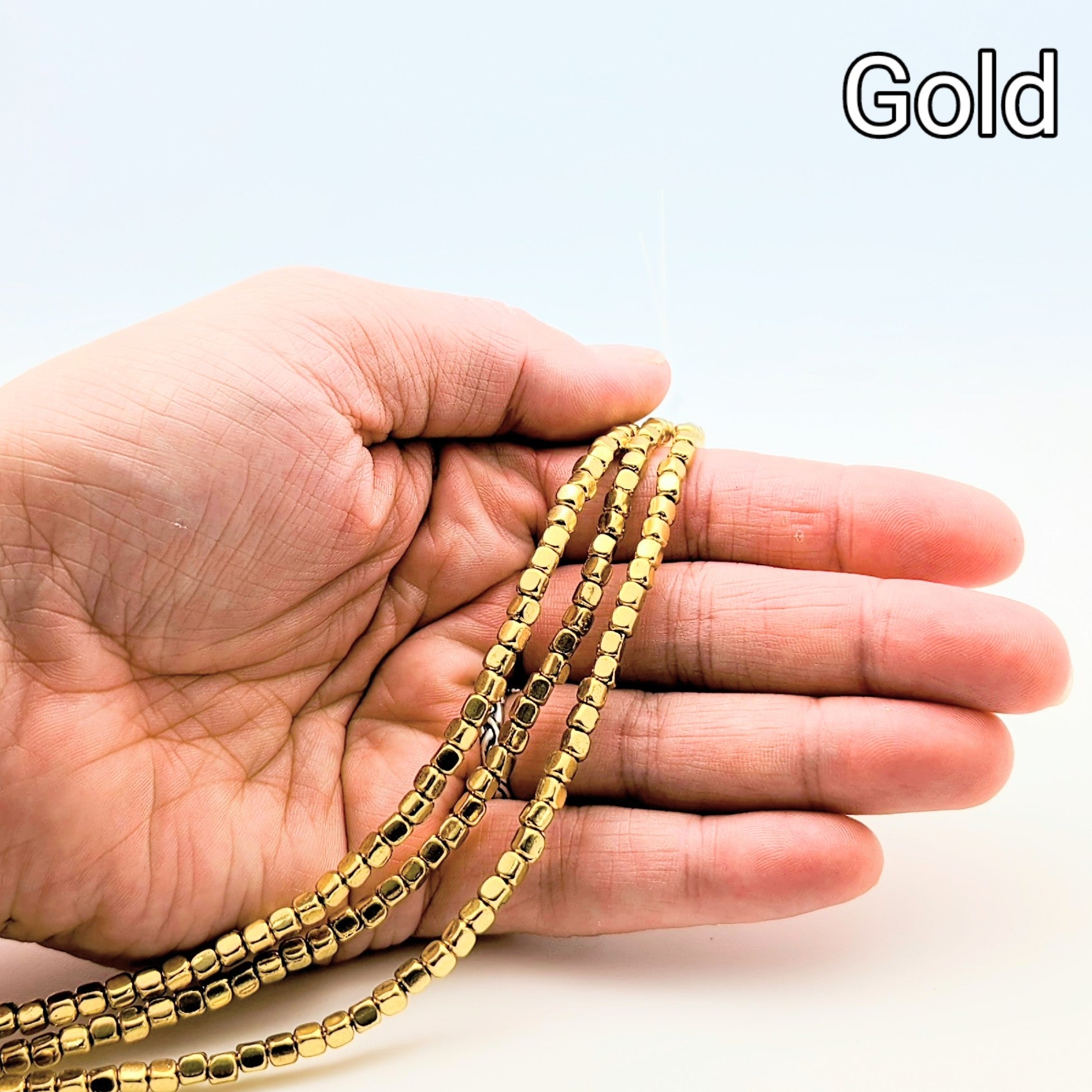 Plated Pewter 3x4mm Soft Cube