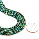 Turquoise Faceted Rondelles - 3mm