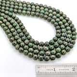 Green Pyrite Rounds - 8mm