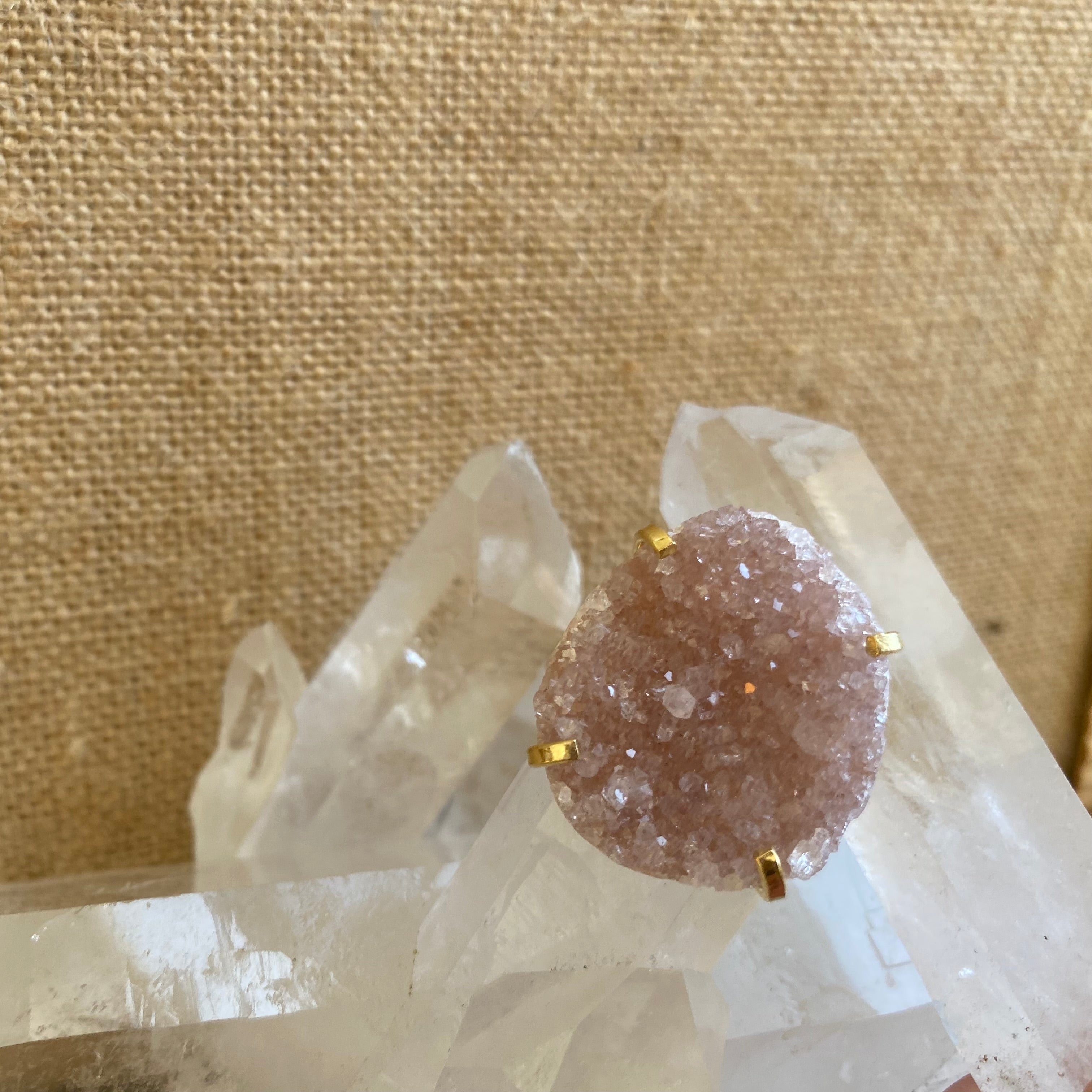 Amethyst Druzy Ring #59