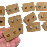 Small Stud Earrings with Stones