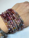 Ruby and Sapphire Faceted Mixed Strands