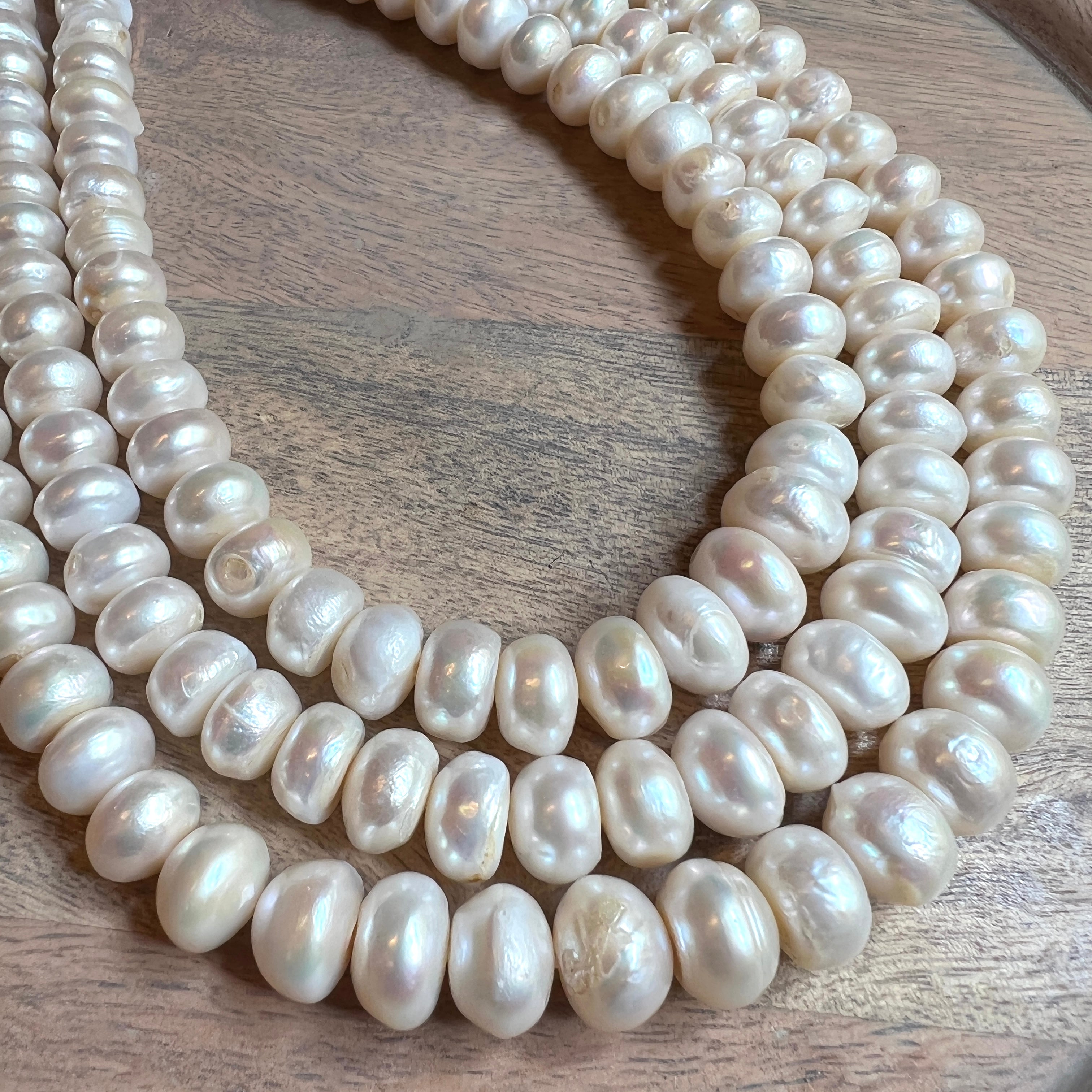 Large Freshwater Pearl Rondelles