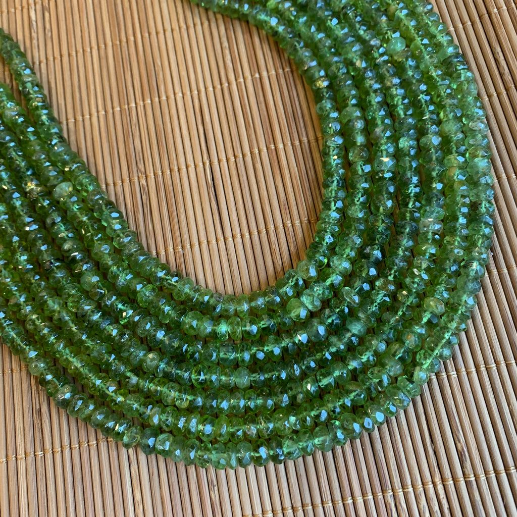 Peridot Faceted Rondelles