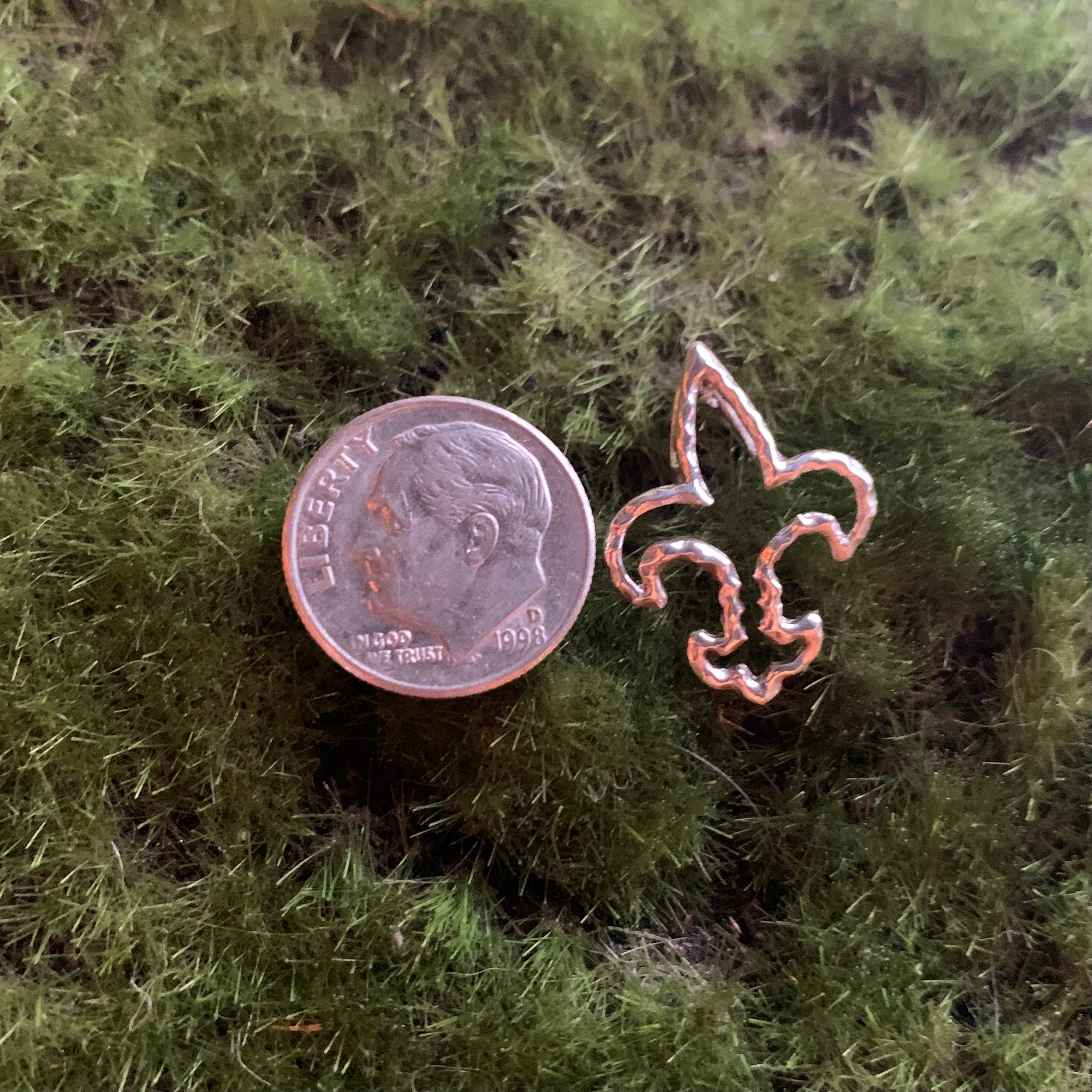 Sterling Silver Fleur de Lis Charms and Cuff Links
