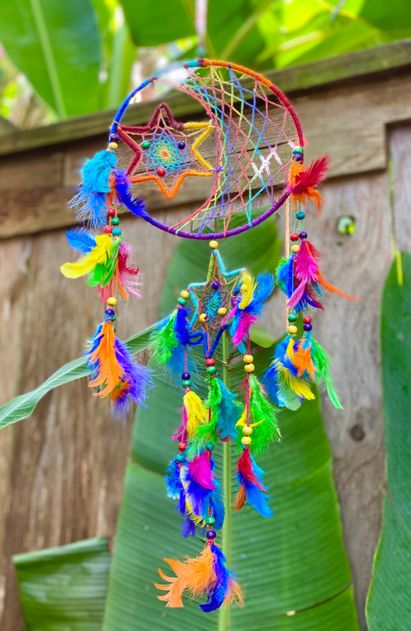 Moon and Star Dancing Dream Catcher