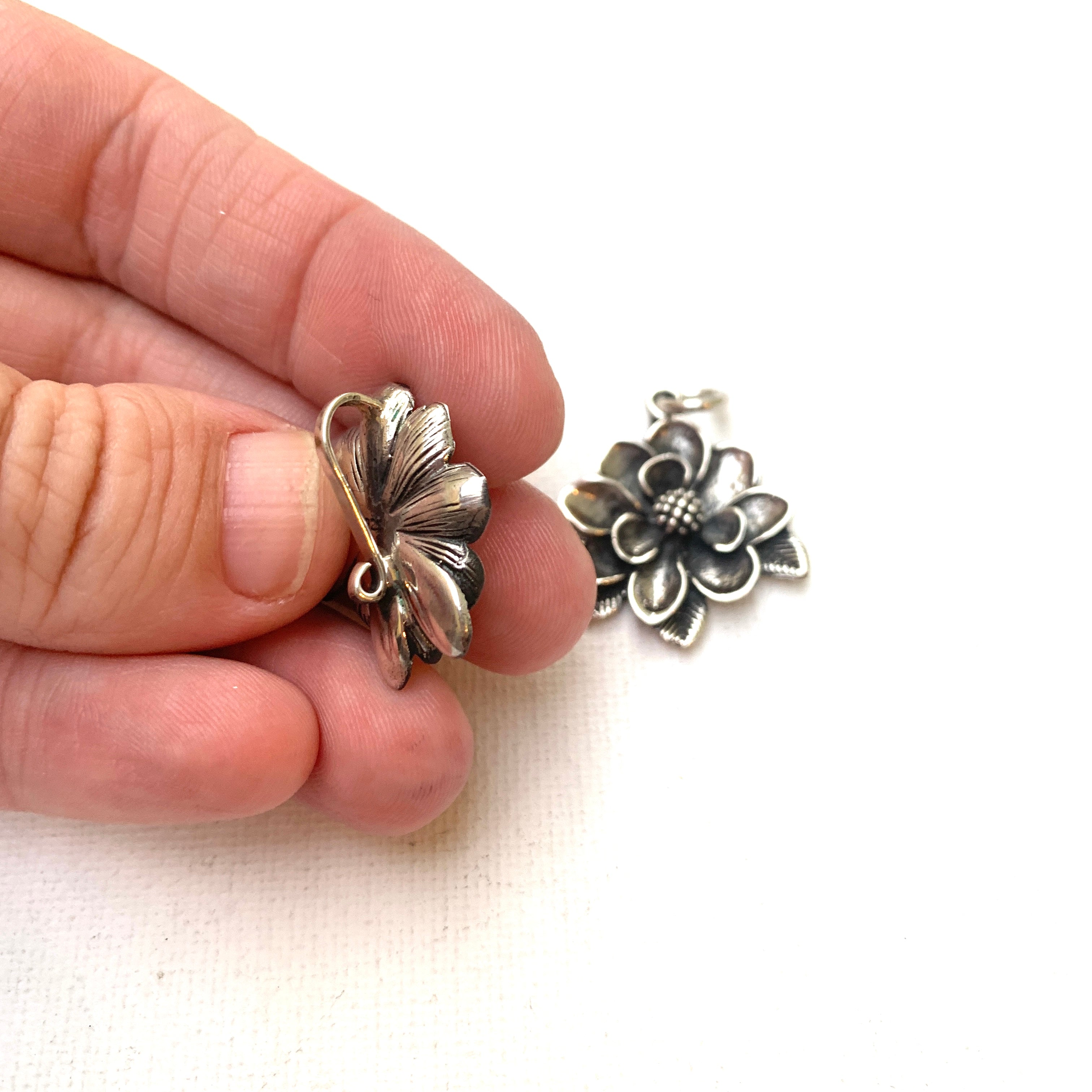 Magnolia Charms, Earrings, and Necklaces - Sterling Silver