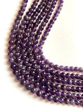 Amethyst Smooth Round Beads (A Grade)