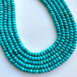 Dyed Howlite Faceted Rondelle Strand