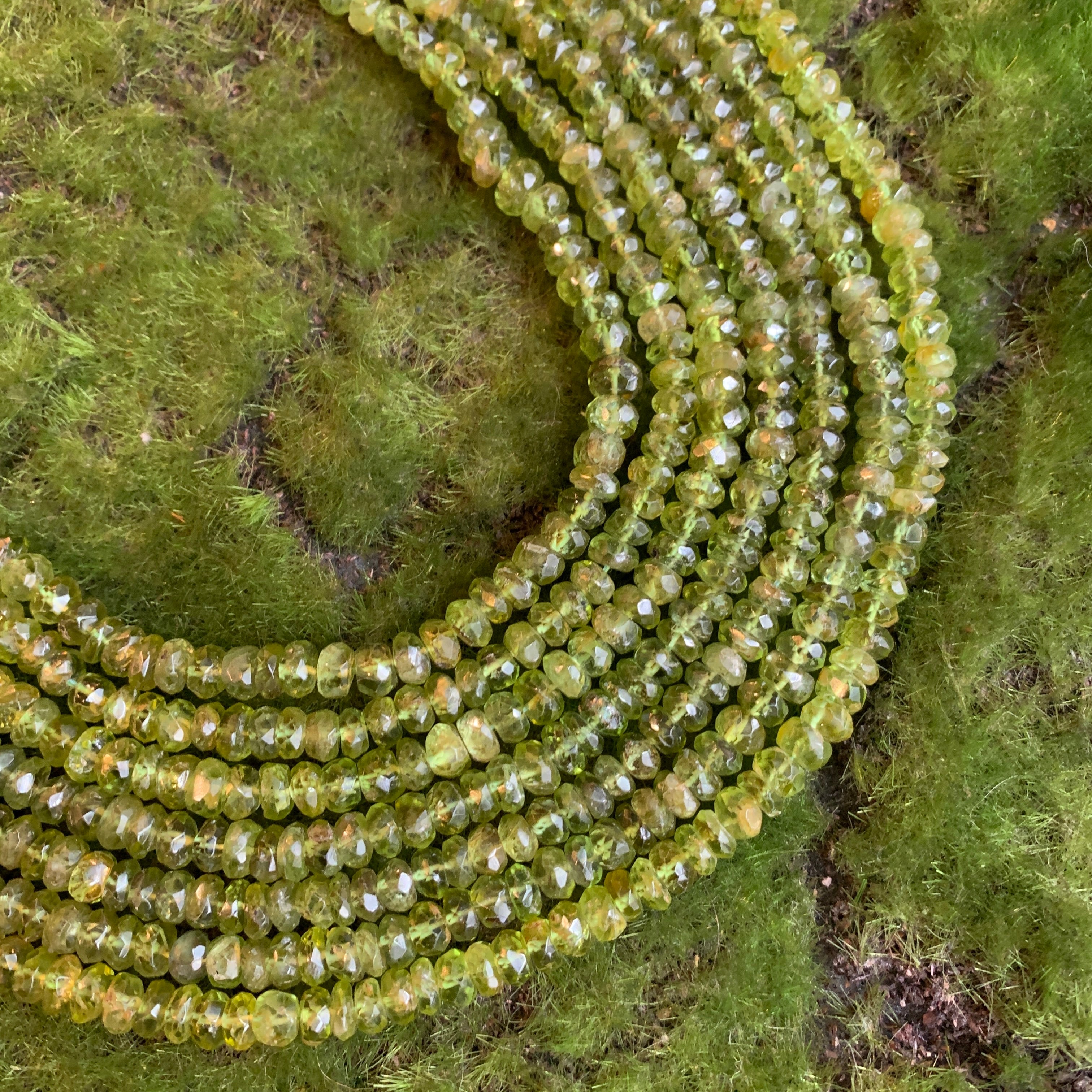 Peridot Faceted Rondelles