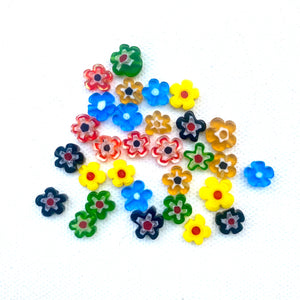 Multi-Color Flower Beads 30pcs