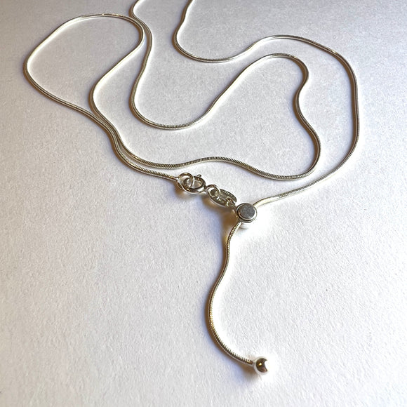 Sterling Silver Adjustable Snake Chain Necklace