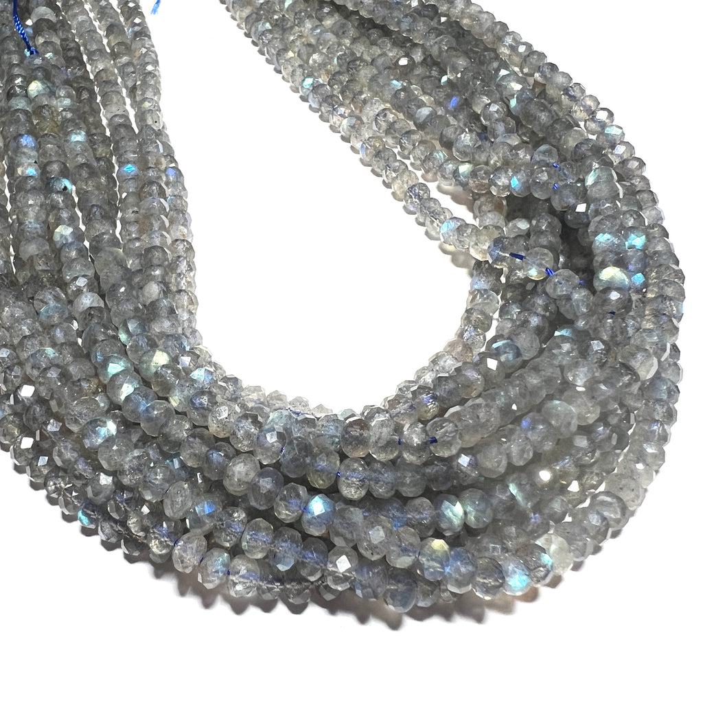 Labradorite - Faceted Rondelles