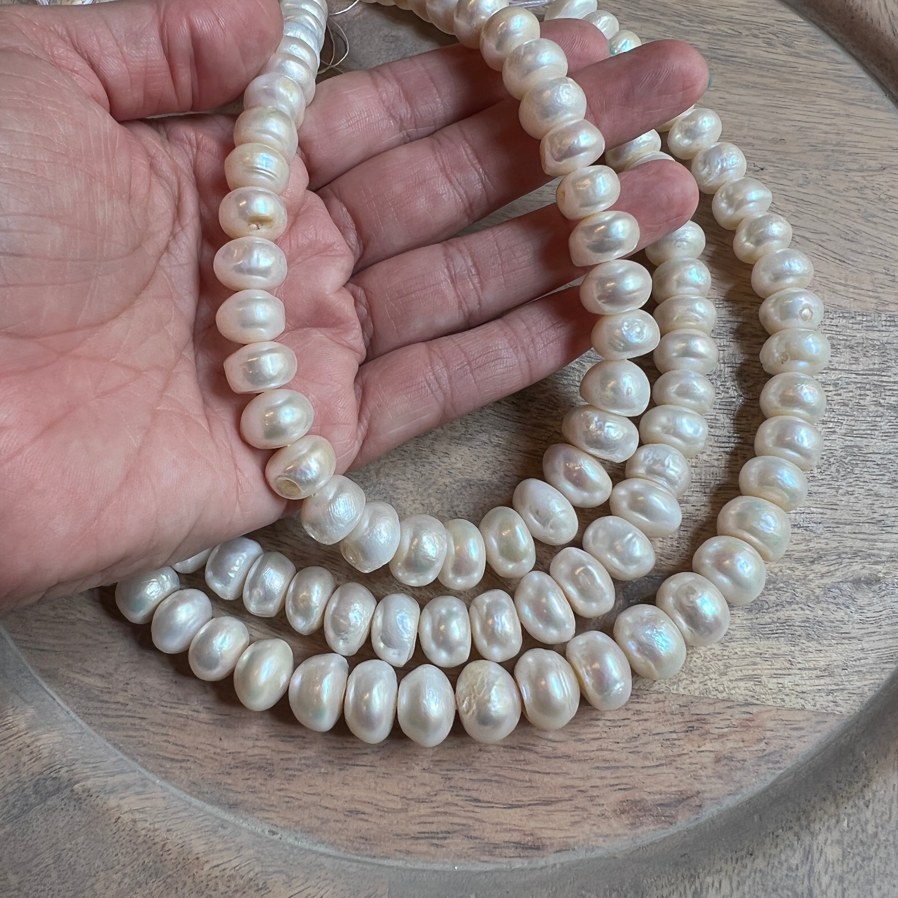 Large Freshwater Pearl Rondelles