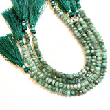Raw Emerald - Faceted Rondelles