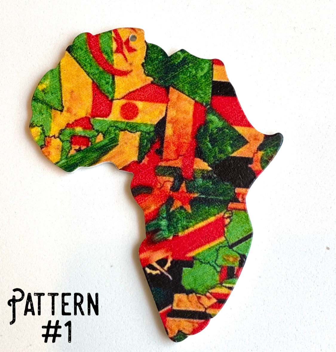 wooden shapes printed wooden shapes Africa outline of Africa beading supplies jewelry supplies