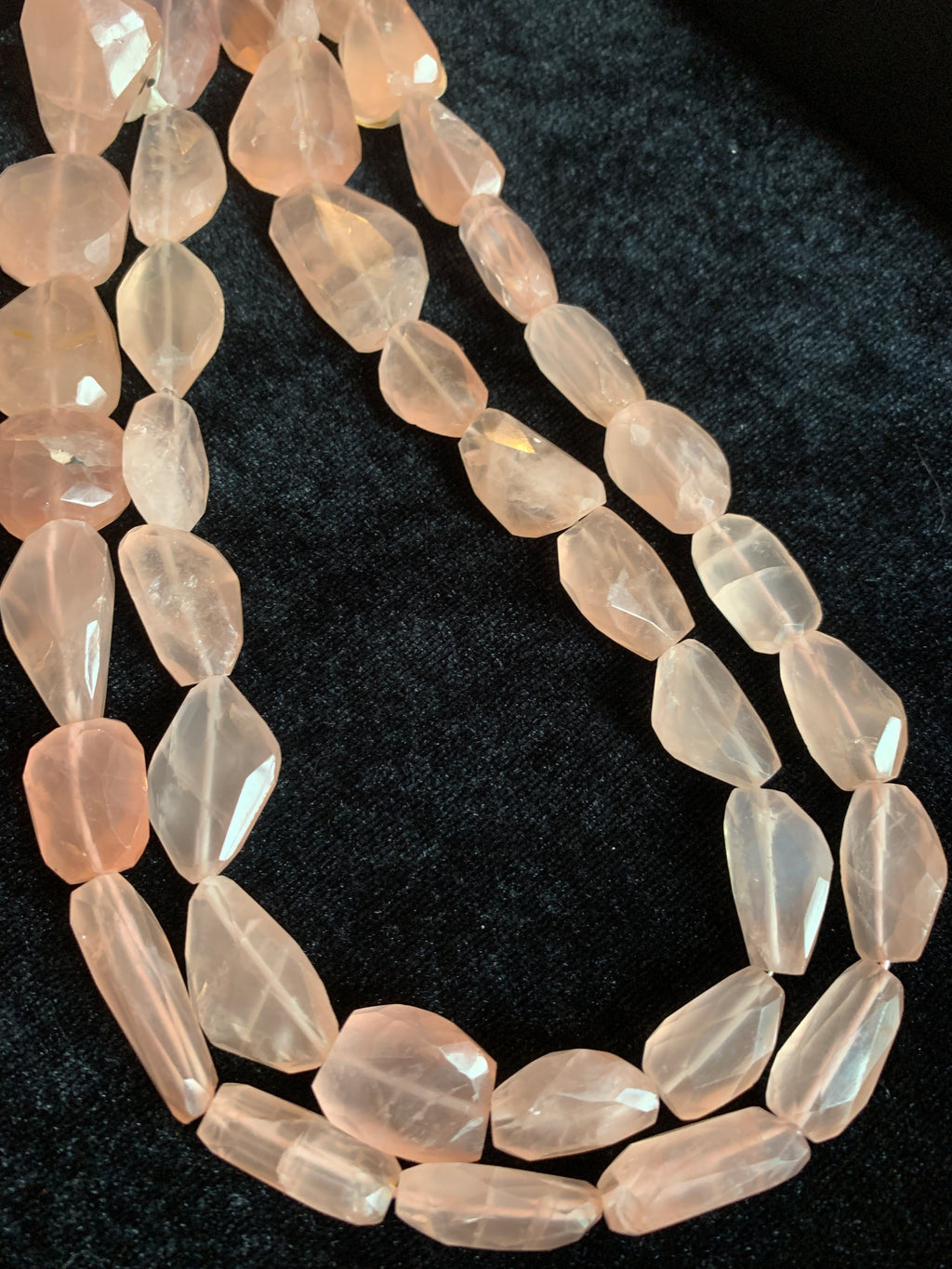 Rose Quartz Faceted Freeform Nuggets