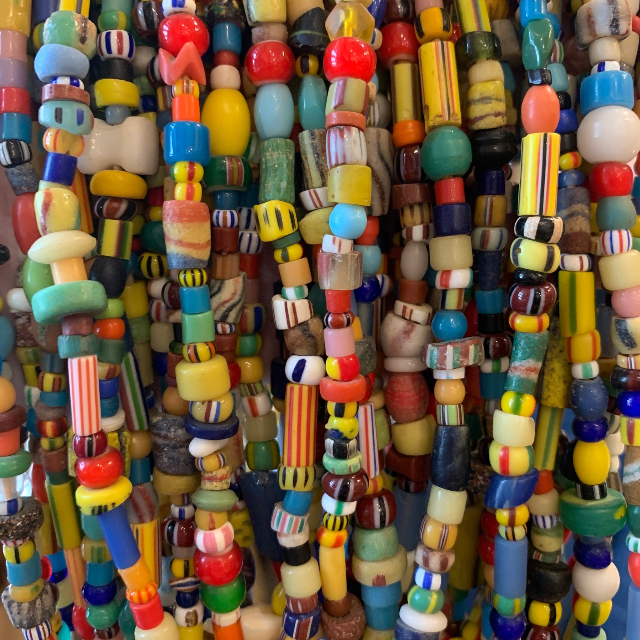 Strands Antique African Christmas Mixed Beads African Trade Beads-Ghana  [3061] 