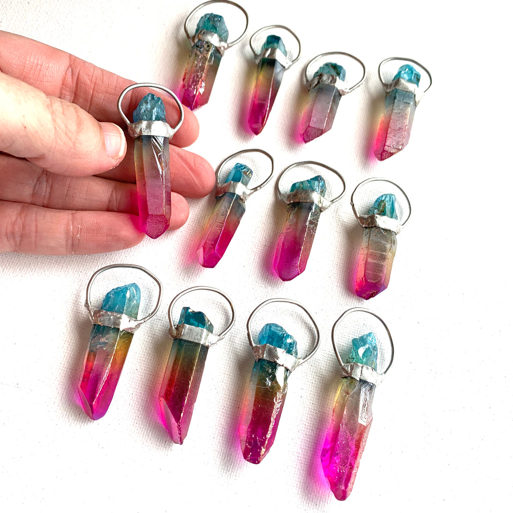 Rainbow Quartz Point Pendant