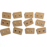 Small Stud Earrings with Stones