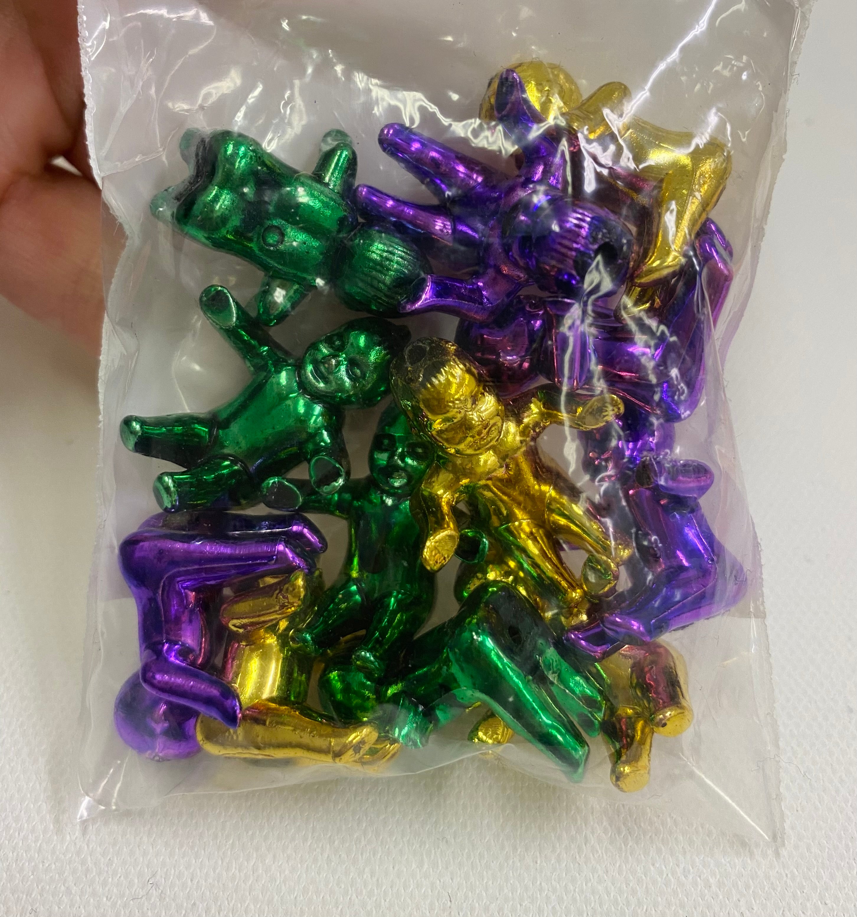 King Cake Baby Bag: Metallic Mardi Gras Colors