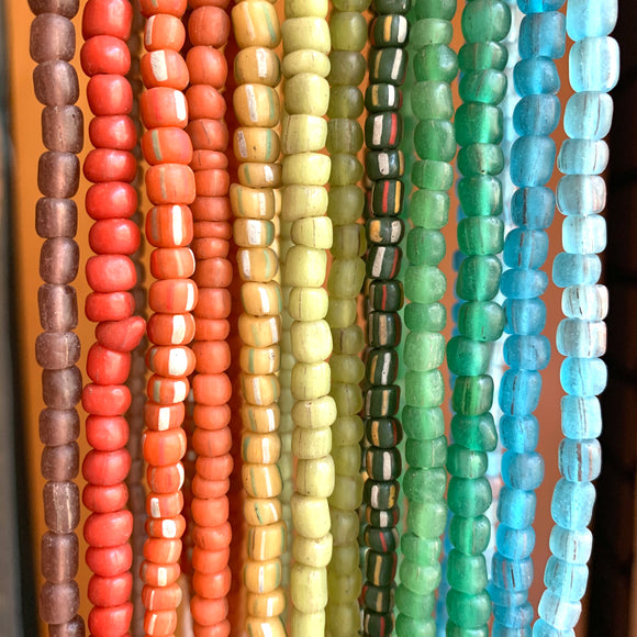 handmade Indonesian glass beads Java glass beads bead strands beading supplies jewelry supplies