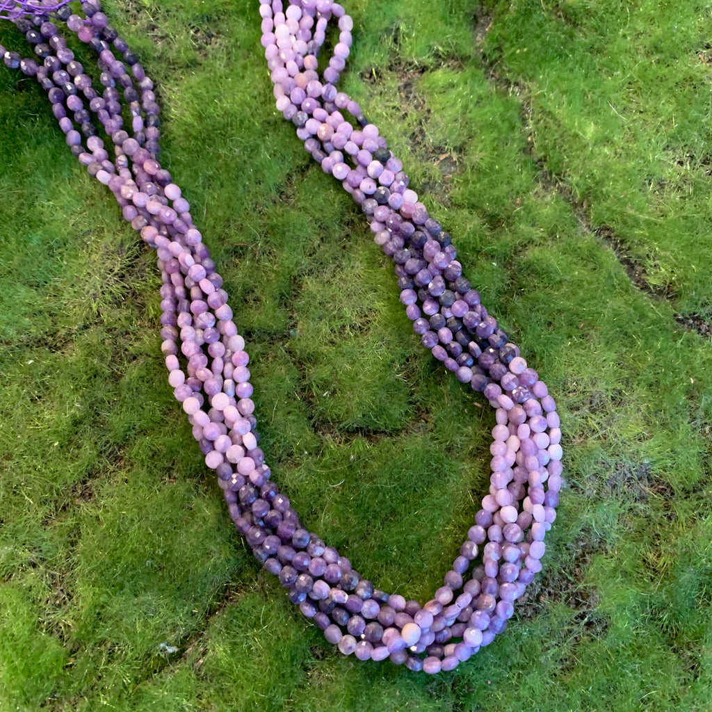 Sugilite Strands - 4mm Faceted Coins