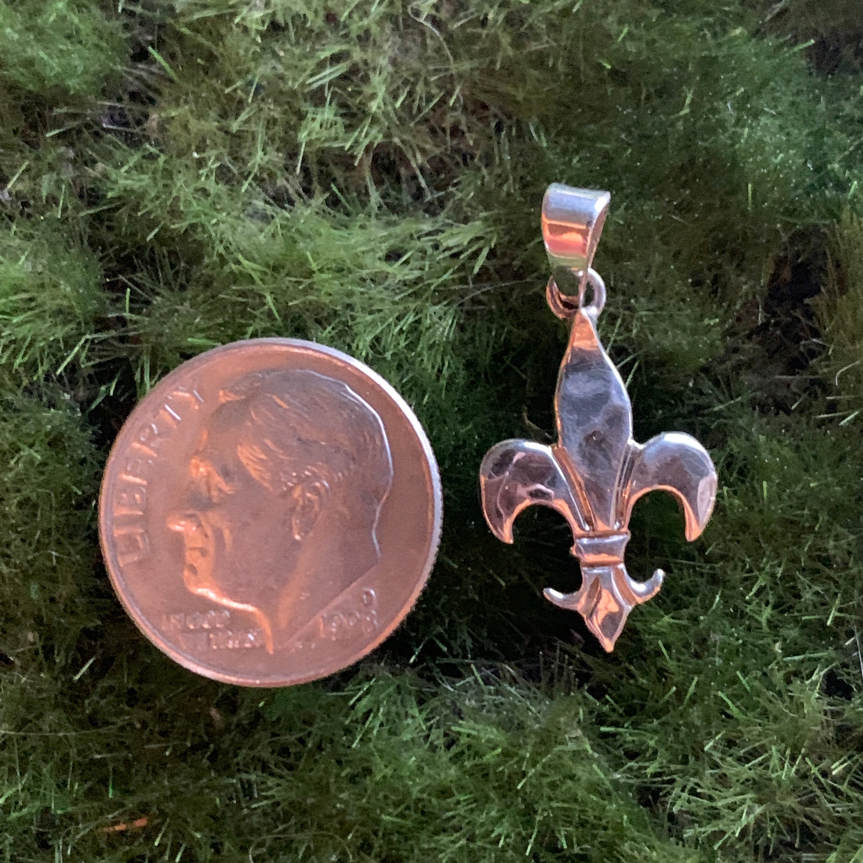 Sterling Silver Fleur de Lis Charms and Cuff Links