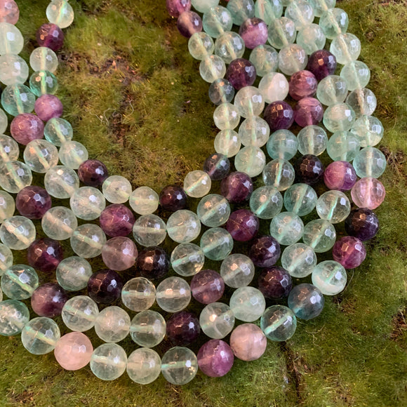 Rainbow Fluorite - Faceted Rounds