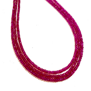 Treated Rubies - Faceted Rondelles