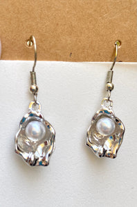 Oyster and Pearl Earrings
