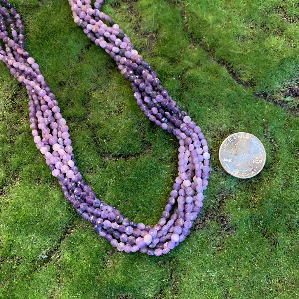 Sugilite Strands - 4mm Faceted Coins