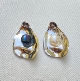 Sterling Silver Oyster Shell Pendants and Earrings